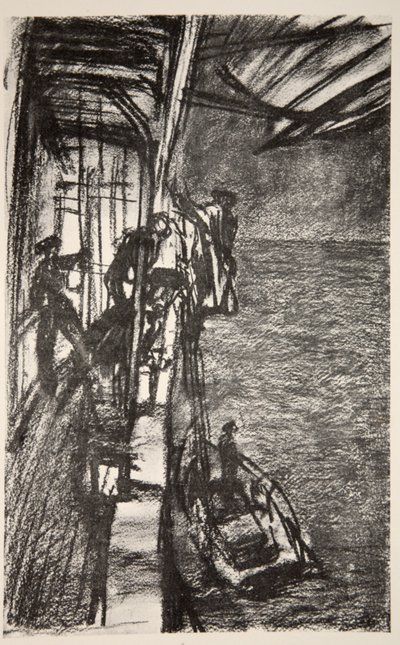 Voor Havre: de loods aan boord nemen van een hospitaalschip, illustratie uit 