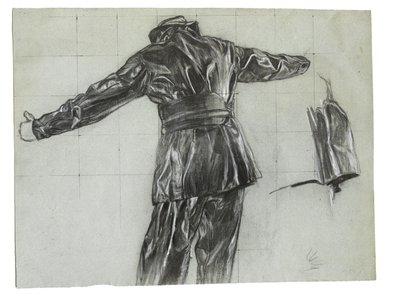 Studie voor Winter Mijnlegging bij IJsland, c.1942, cat 9 door David Muirhead Bone