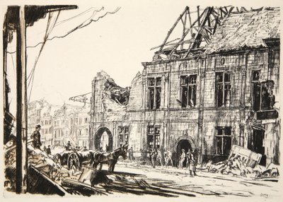 Het stadhuis van Peronne, illustratie uit 