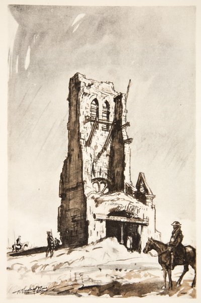 De verwoeste toren van Becordel Becourt, illustratie uit 