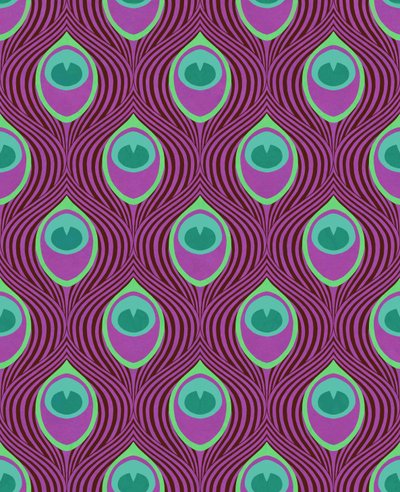 Pauw Magenta, 2019 (gemengde techniek digitaal) door David Newton