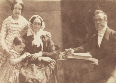 Dominee Ebenezer Miller en familie, 1843-1847 door David Octavius Hill, Robert Adamson