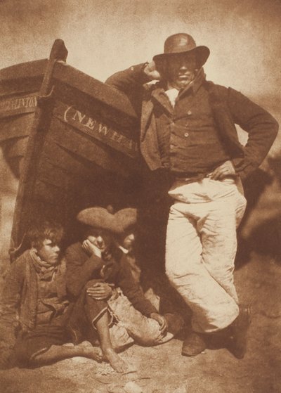 James Linton en Drie Jongens, Newhaven door David Octavius Hill