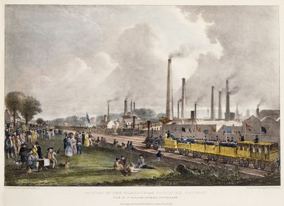 Uitzicht op St. Rollox Kijkend naar het Zuidoosten; Opening van de Glasgow en Garnkirk Spoorweg, 1832 door David Octavius Hill
