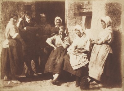 Deur van een Newhaven Pilotenhuisje door David Octavius Hill and Robert Adamson