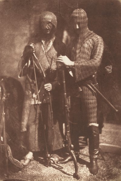 Afghaanse of Circassische Wapens door David Octavius Hill and Robert Adamson
