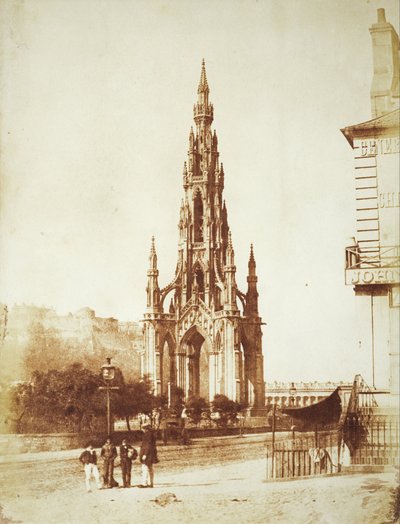Het Scott Monument, Edinburgh door David Octavius Hill and Robert Adamson