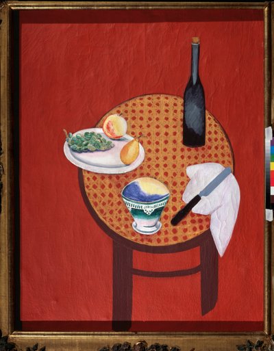 Rood stilleven door David Petrovich Sterenberg