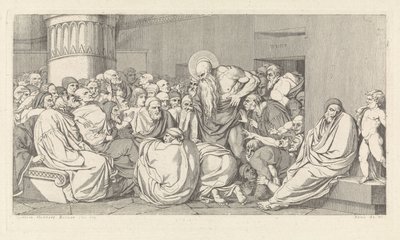 Jeremia voor de tempel door David Pièrre Giottino Humbert de Superville