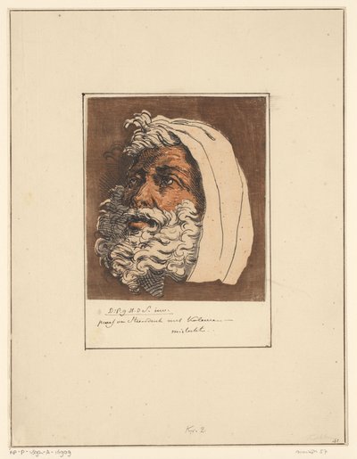 Kop van een grijsaard door David Pièrre Giottino Humbert de Superville