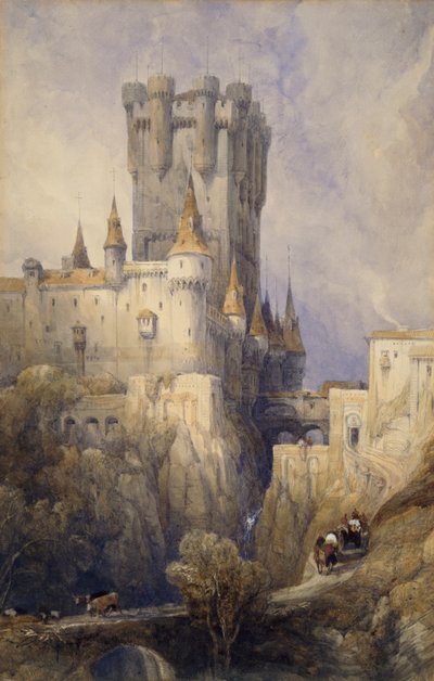 Alcazar, Segovia, Spanje, 1836 door David Roberts