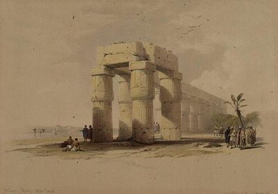 In Luxor, Thebe, Opper-Egypte, uit 