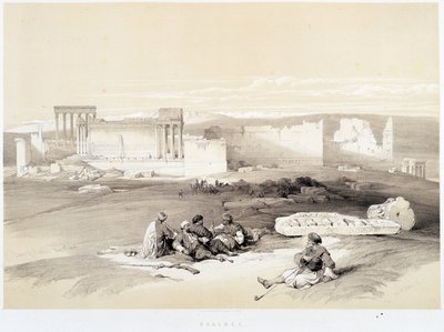 Baalbec (Baalbek) in Libanon, tekening gemaakt op 05/05/1839 in 