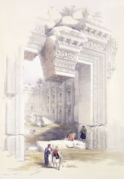 Baalbek, 7 mei 1839, c.1842-1849 door David Roberts