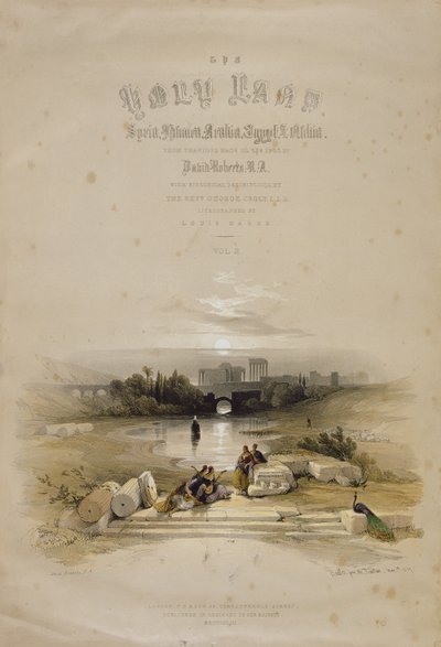 Baalbec vanaf de fontein, 7 mei 1839, titelpagina van Volume II van 