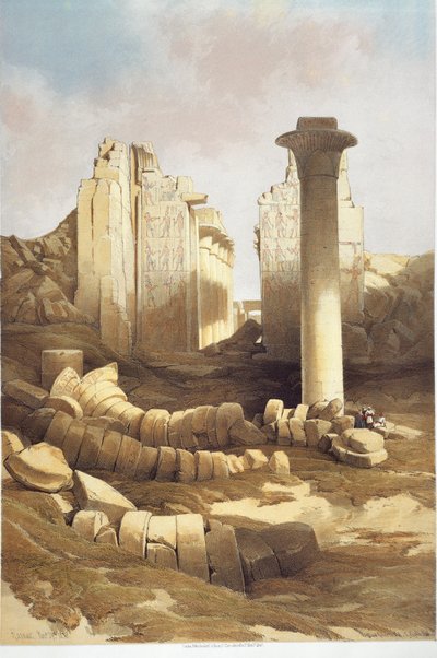 Egypte, Zuilenhal van de tempel van Karnak door David Roberts
