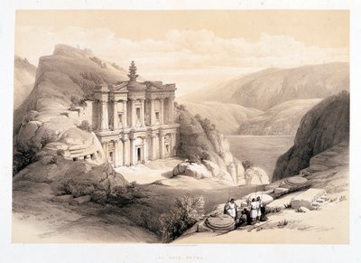El Deir, Petra, tekening gemaakt op 08/03/1839 in 