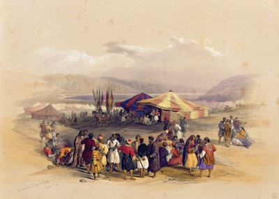 Kampement van de Pelgrims bij Jericho, 1 april 1839, uit Volume II van 
