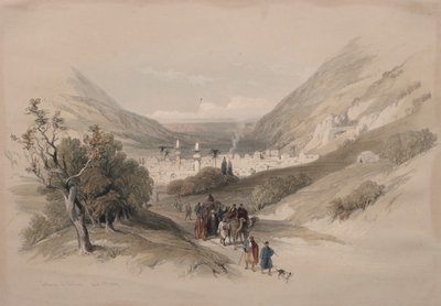 Ingang naar Nablus door David Roberts