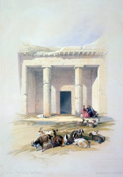 Ingang van de Grot van Beni Hassan, 19e eeuw door David Roberts