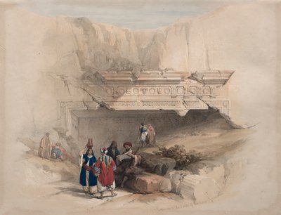 Ingang van de graven van de koningen, Jeruzalem, 1839 door David Roberts