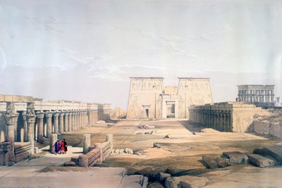 Grote Toegang tot de Tempel van Philae, Nubië, 19e eeuw door David Roberts