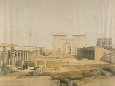 Grote toegang tot de tempel van Philae, Nubië, uit Egypte en Nubië, Vol.1 door David Roberts