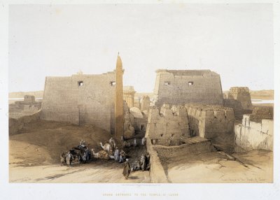 Grote ingang van de Tempel van Luxor in 
