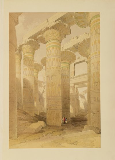 Zaal van Zuilen, Karnak, uit Egypte en Nubië, Vol.1 door David Roberts