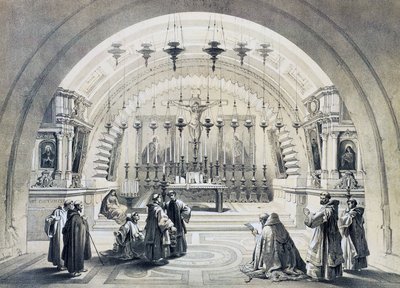 Interieur van de Heilig Grafkerk, Jeruzalem door David Roberts