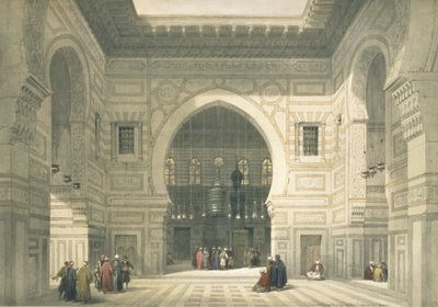Interieur van de moskee van Sultan Hasan, Caïro, uit Egypte en Nubië, Vol.3 door David Roberts