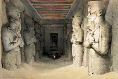 Interieur van de tempel van Abu Simbel, Nubië, Egypte, ca. 1845 door David Roberts