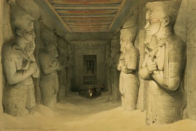 Interieur van de Tempel van Abu Simbel, uit 