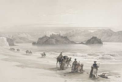 Het eiland Graia, de Golf van Akaba door David Roberts