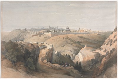 Jeruzalem vanaf de Olijfberg door David Roberts