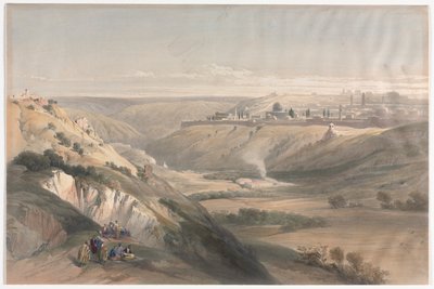 Jeruzalem vanaf de Olijfberg door David Roberts