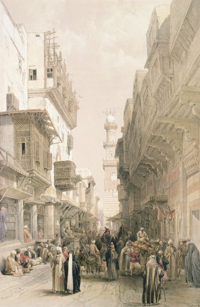 Moskee El Mooristan, Caïro, uit Egypte en Nubië, Vol.3 door David Roberts