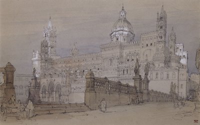 Kathedraal van Palermo, 1854 door David Roberts