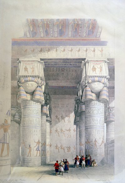 Portiek van de Tempel van Dendera, 19e eeuw door David Roberts