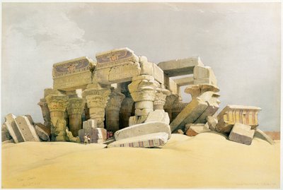 Ruïnes van de Tempel van Kom Ombo, Egypte door David Roberts