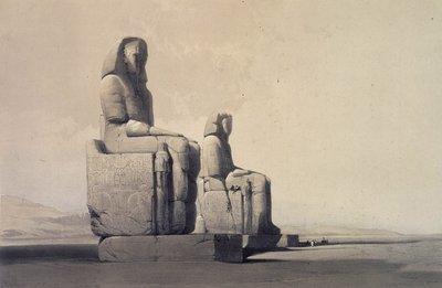 Beelden in Thebe, Egypte, c1845 door David Roberts