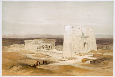 Tempel van Edfu, oud Apollinopolis, Boven-Egypte, 19e eeuw door David Roberts