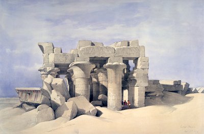 Tempel van Sobek en Haroeris in Kom Ombo, 19e eeuw door David Roberts