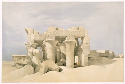 Tempel van Sobek en Horus in Kom Ombo, Egypte, 19e eeuw door David Roberts