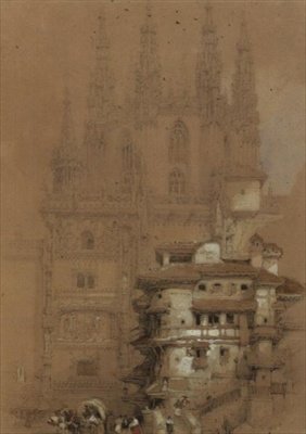 De Kapittelzaal, Kathedraal van Burgos door David Roberts