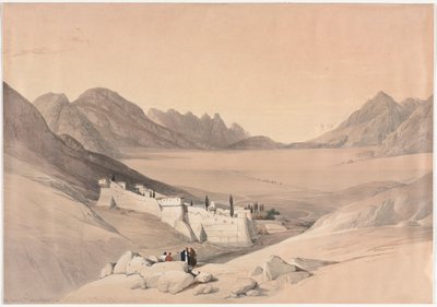 Het Klooster van St. Catherine, Sinaïberg, Kijken naar de Vlakte van het Kampement door David Roberts