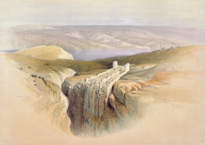 De Dode Zee kijkend naar Moab, 4 april 1839, plaat 50 uit Volume II van 