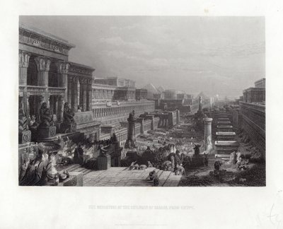 Het Vertrek van de Kinderen van Israël uit Egypte door David Roberts