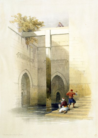De Nijlometer op Al-Rawdah eiland, Caïro, uit Egypte en Nubië, Vol.3 door David Roberts