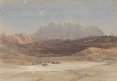 De vlakte van El Raheh, de berg Sinaï door David Roberts